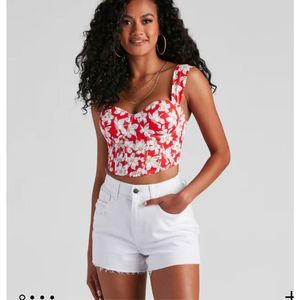 Windsor Sunny Day Floral Corset Top - Size Small NWOT